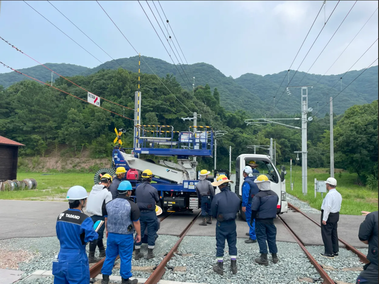 軌陸車操作訓練（ＫＤＳ合同）の様子